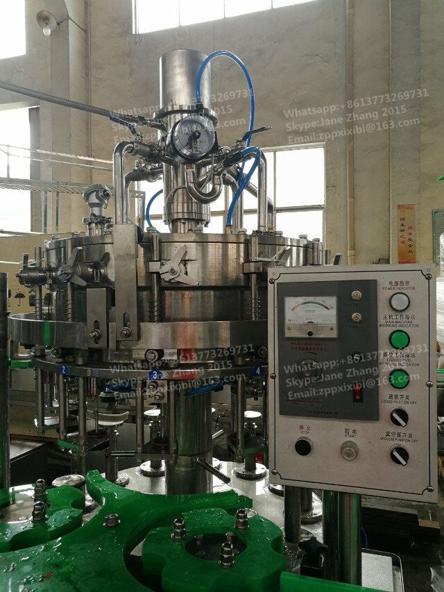 La máquina de embotellado de cristal eléctrica/carbonató la cadena de producción de la bebida 1