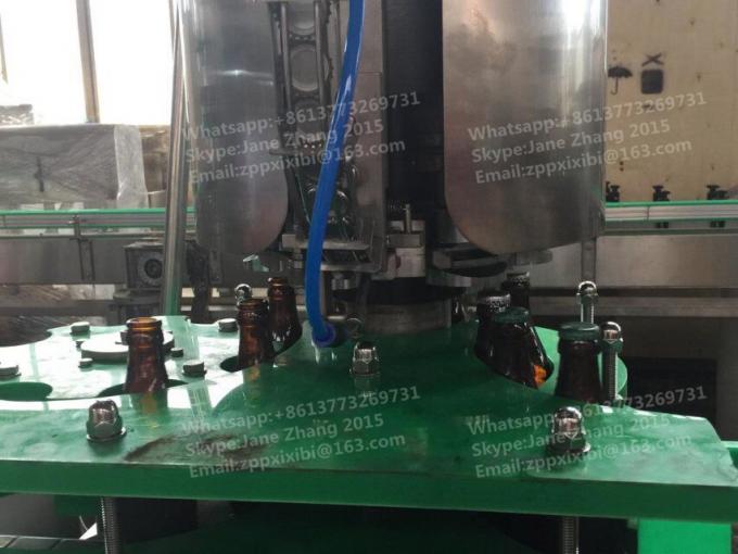 La máquina de embotellado de cristal eléctrica/carbonató la cadena de producción de la bebida 4