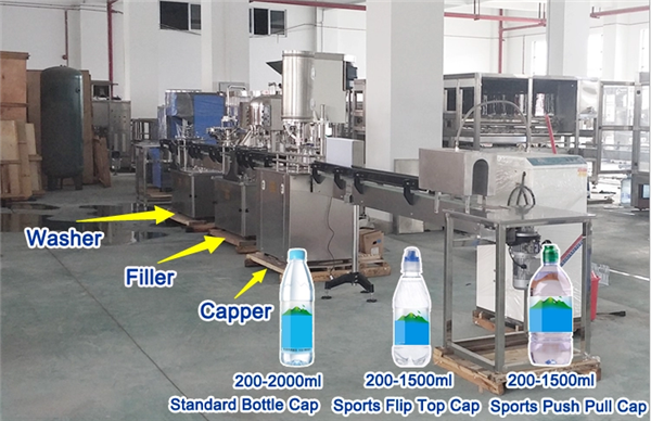 A - La cadena de producción completa completa del agua de Z incluye la máquina de rellenar del agua/el equipo del embalaje del agua 5