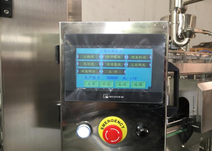 Máquina de rellenar del agua mineral de la botella del ANIMAL DOMÉSTICO de la categoría alimenticia con la pantalla táctil del PLC 0