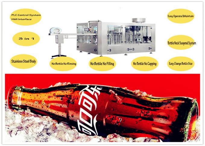 Máquina de rellenar de la bebida carbónica fácil de la operación SUS304 para la botella plástica 0